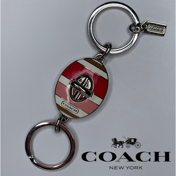 Coach Accessories - Coach Vintage Dual Fob Twist Lock Purse Charm Key Fob
